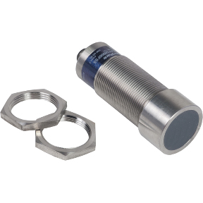 TES Electric Ultrasonic Sensor; Window-Limit; 30mm Barrel; 1000mm Max. Range; 12-24VDC; PNP(x2); M12 QD